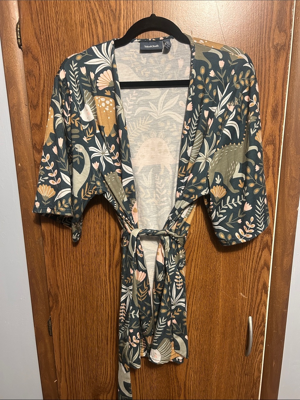 ModCloth Dinosaur Kimono Robe S/M